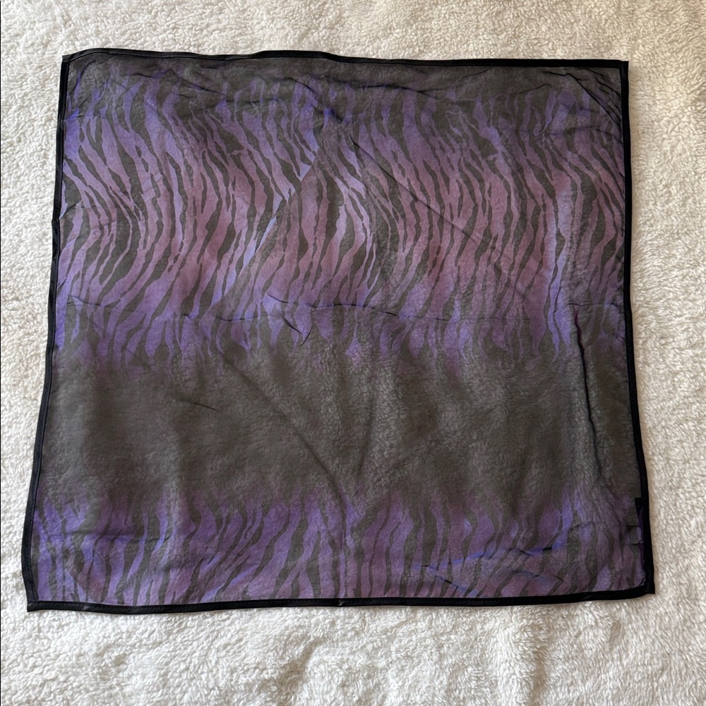 Bernie of New York Purple and Black Zebra Scarf
